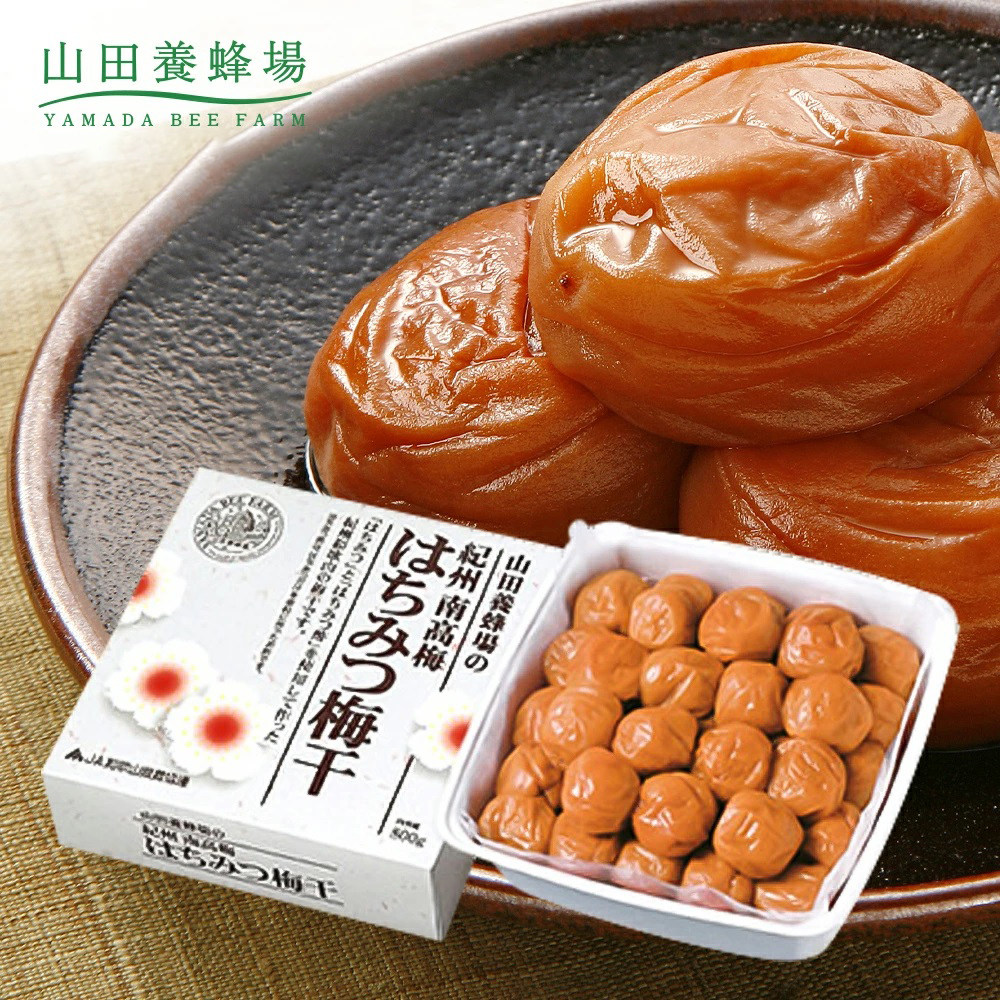 日本直邮 山田养蜂场纪州南高梅梅干大粒拌饭盐分8%蜂蜜梅干800g