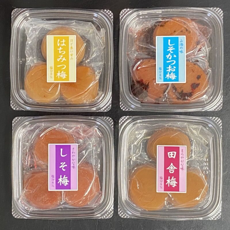 日本直邮 梅干拌饭 和歌山 纪州梅干品尝套装 4种口味 各3粒