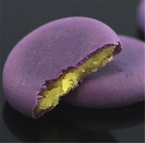 日本和果子 日式糕点月紫紫薯馒头熊本土特产6枚/盒 零食