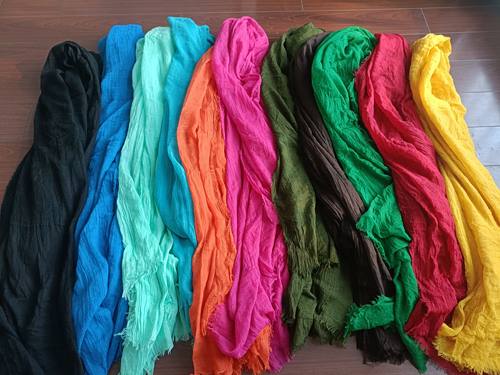 11色棉麻柔软超大保暖围巾海边防晒披肩围脖毛边男女情侣