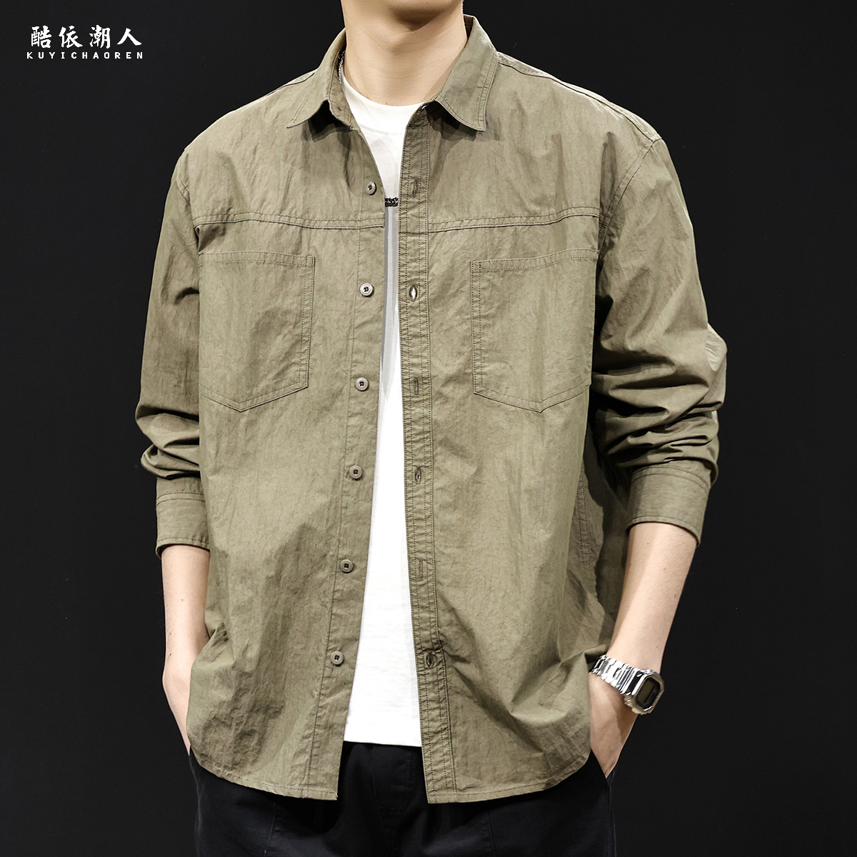 薄款衬衫男外套长袖春季2025新款休闲衣服潮流百搭高级感大码春秋