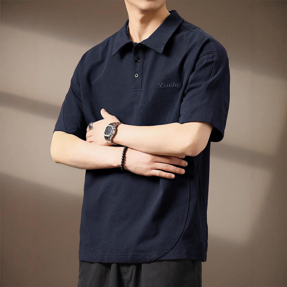 高端300g重磅刺绣短袖Polo衫男夏季新款纯棉美式潮牌休闲百搭上衣