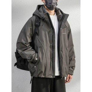 重磅高充白鸭绒羽绒服男士连帽加绒加厚保暖冬季休闲派克服男外套