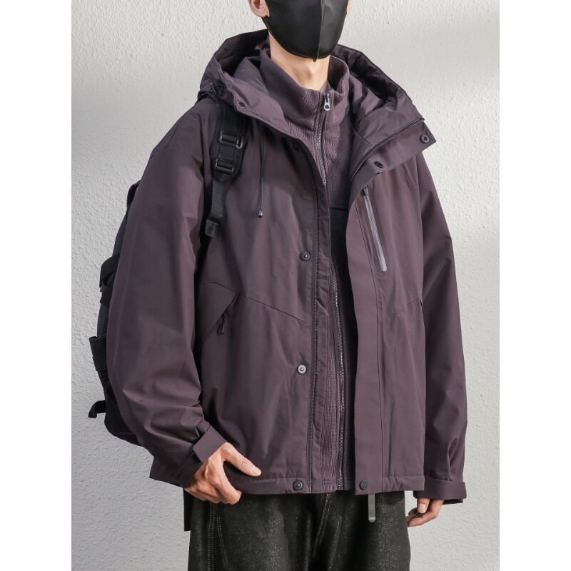 三合一可脱卸90白鹅绒三防羽绒服