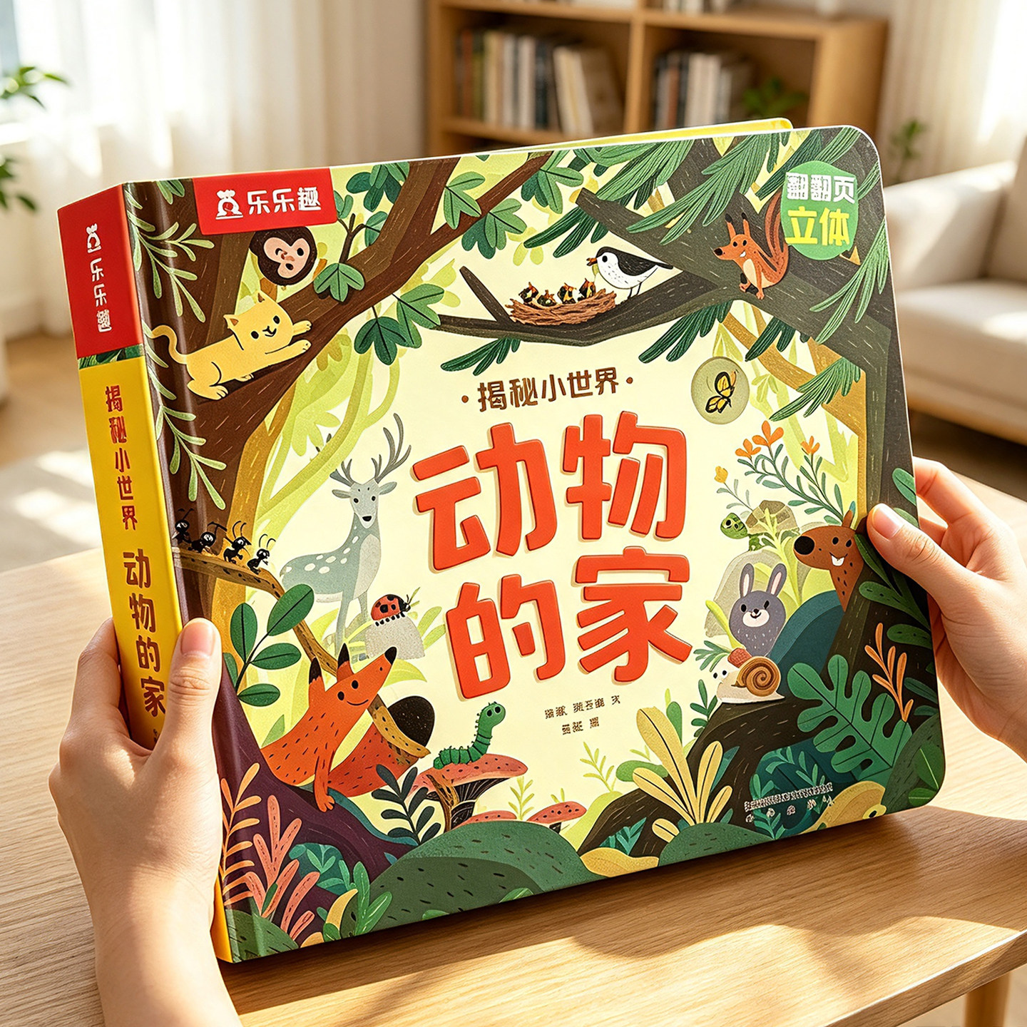 动物的家3d立体书机关书早教绘本0-3岁宝宝儿童4-6幼儿乐乐趣揭秘小世界恐龙农场科普百科全书益智玩具翻翻洞洞触摸阅读婴儿1岁2
