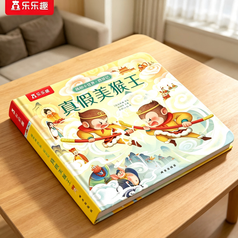 乐乐趣 西游记3D立体书儿童绘本宝宝0-3-6岁揭秘小世界真假美猴王孙悟空大闹天宫中国名著故事幼儿不易撕烂机关洞洞早教翻翻书L