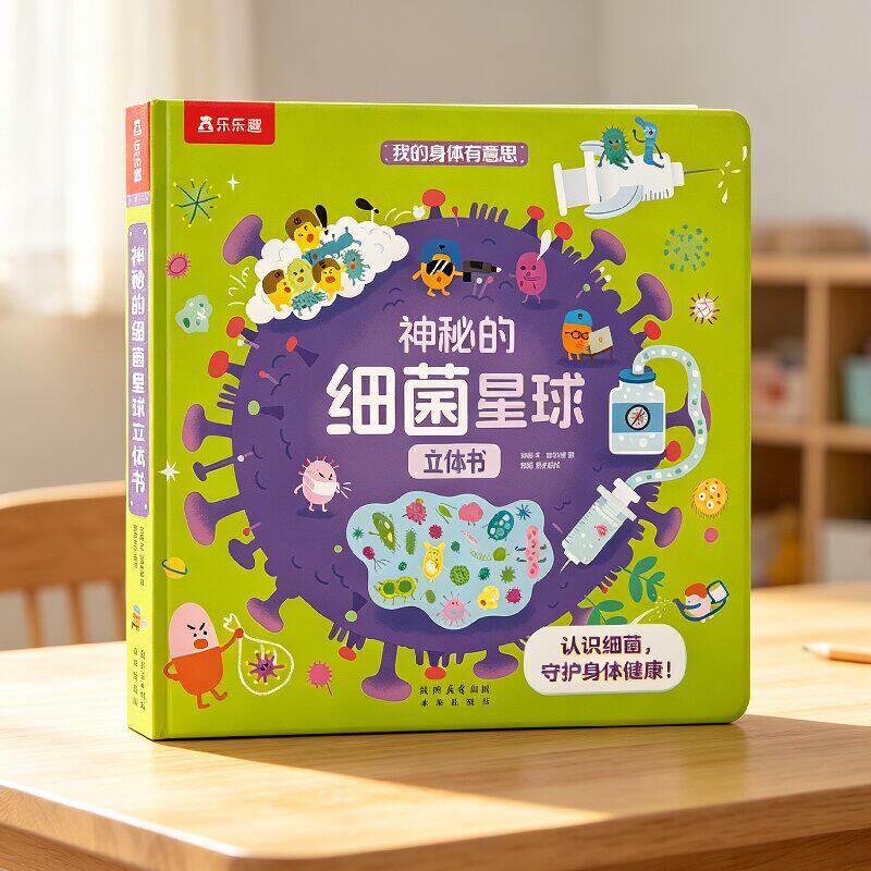 身体绘本3D立体书儿童3-6-8岁乐乐趣人体器官启蒙科普百科全书神秘的细菌星球翻翻书我的身体有意思培养健康习惯早教机关认知书D