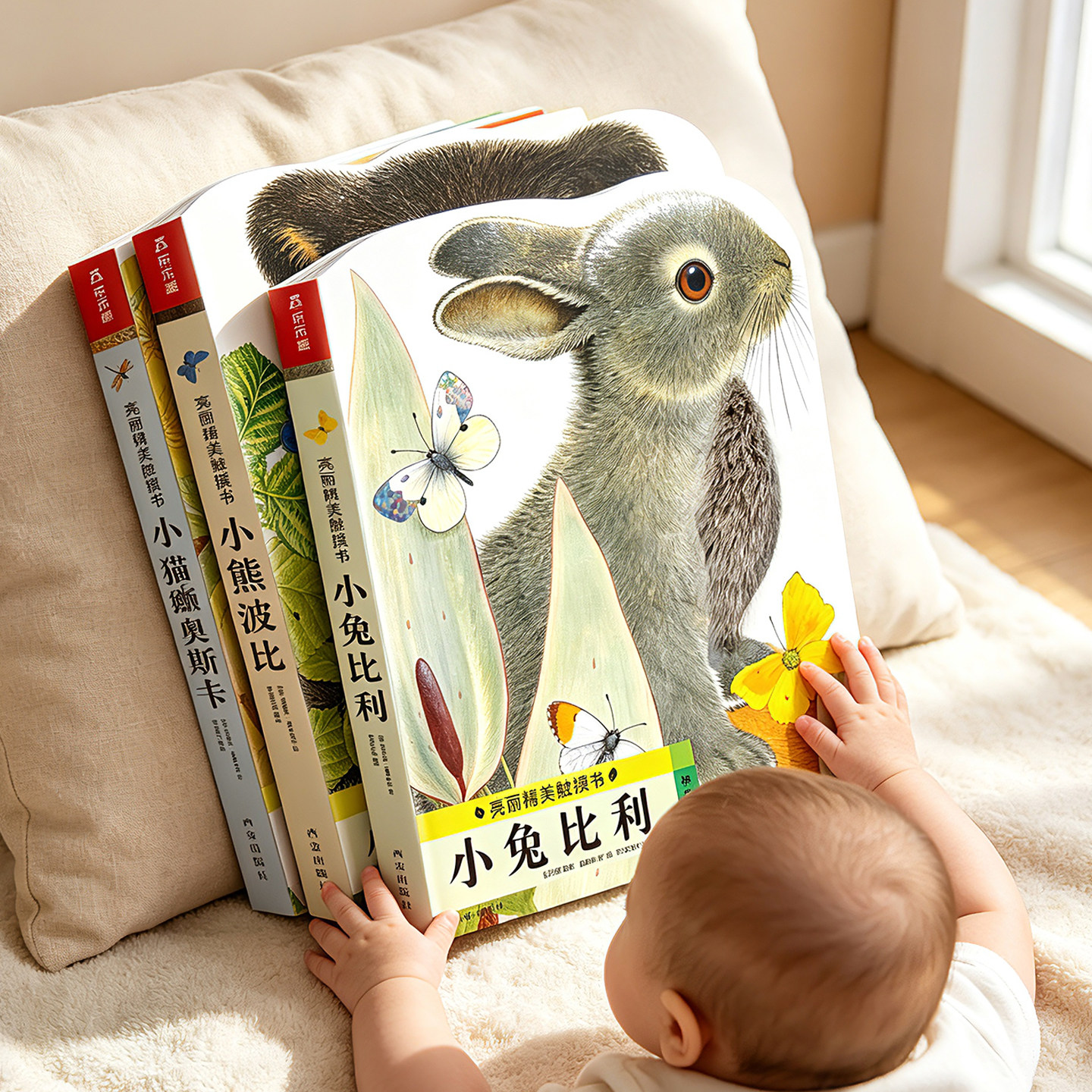 【新款升级】触摸书婴儿绘本早教图片