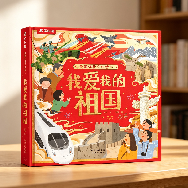 中国3d立体书国庆节绘本我爱我的祖国乐乐趣3-6岁翻翻机关儿童美丽中国传统文化爱国教育主义中秋送小学生礼物红色故事科普历史D