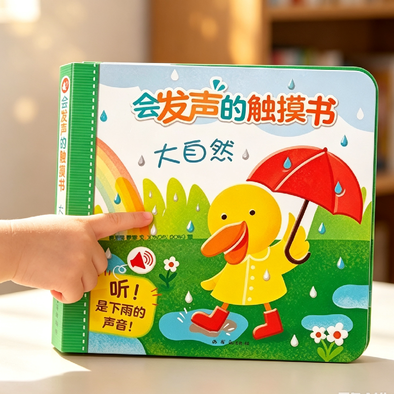 发声触摸书绘本0-3岁会说话的触摸书蒙氏早教启蒙点读认知书中英双语交通工具动物认知撕不烂机关书玩具书亲子互动早教有声读物D图片