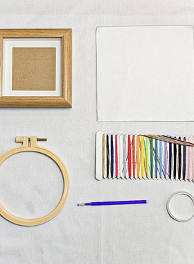 小红书刺绣相框diy手工摆件4寸十字绣相框材料包男女朋友生日礼物