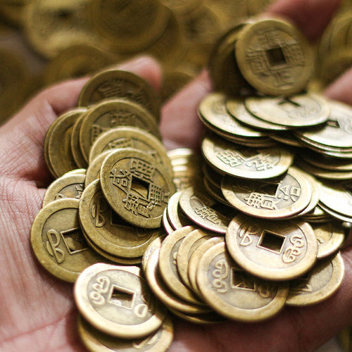 锌合金五帝钱散装仿古合金大铜钱钱币金属仿清朝铜钱零售大钱