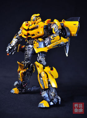 乔爸重涂 MPM03大黄蜂 变形金刚 变5电影 上色改色加灯 孩之宝