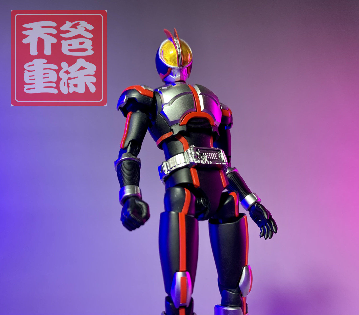 乔爸重涂 万代拼装figure-rise假面骑士 巧爷 上色重涂 私人定制