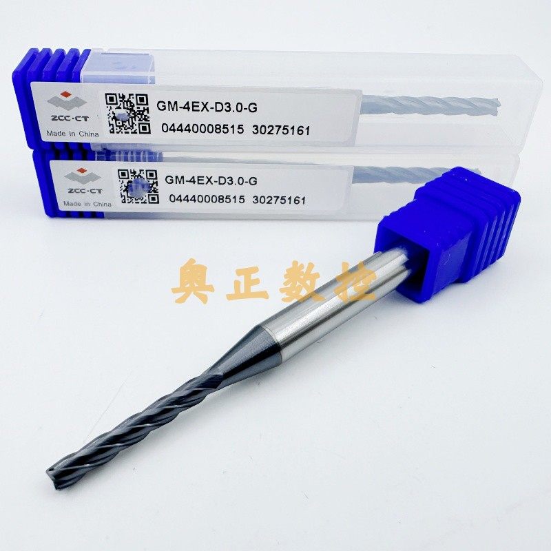 38°螺旋角四刃直柄特长刃平头立铣刀钨钢硬质合金GM-4EX-D3.0-G