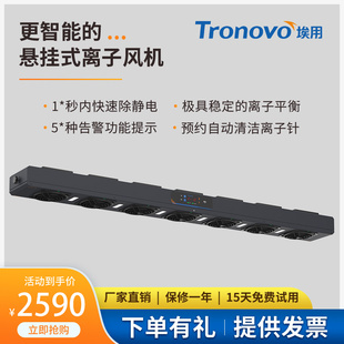 TF4140智能高频离子风机高风速悬挂式 离子风扇工业静电消除器