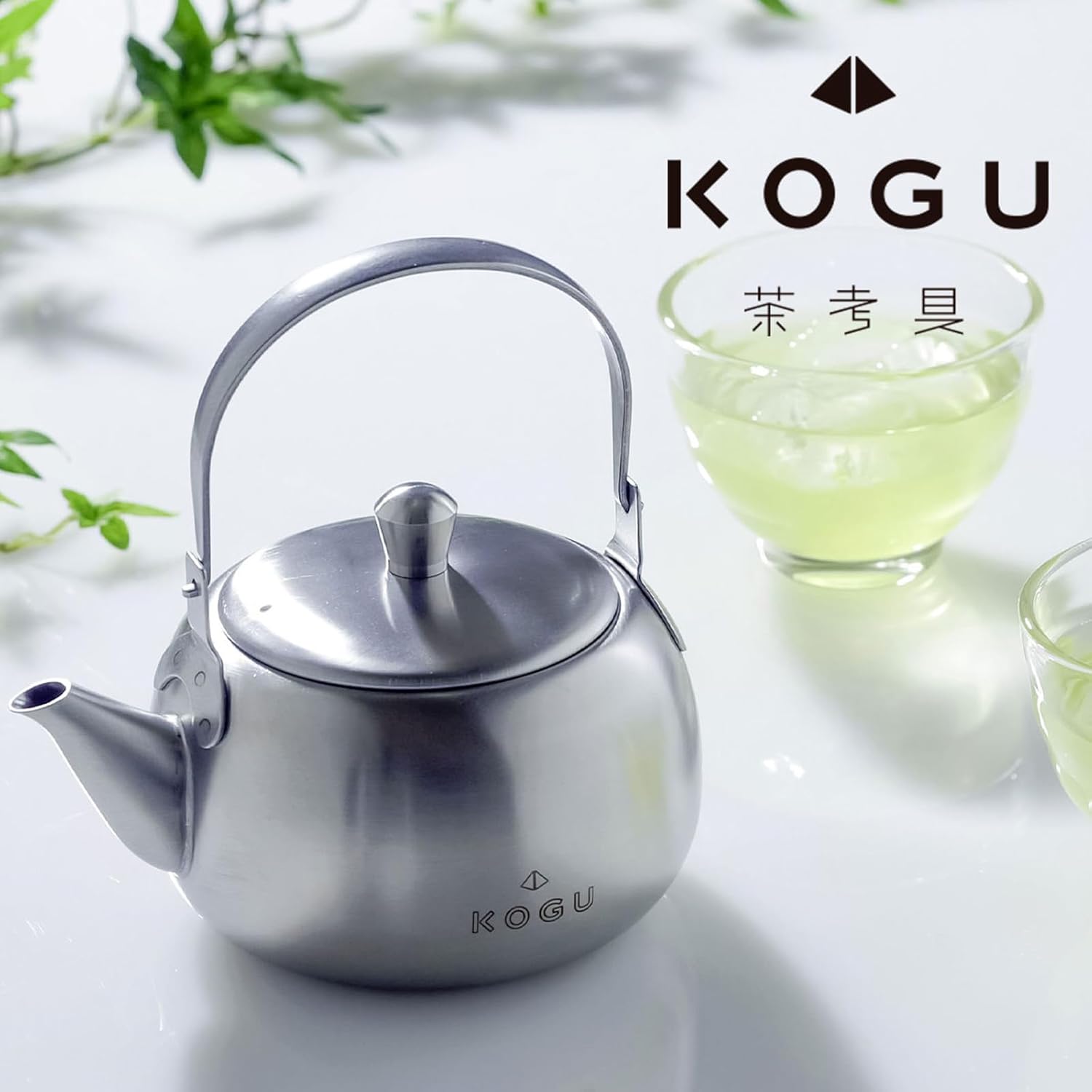 日本进口下村企贩KOGU茶考具 急須304不锈钢泡茶壶500ml拉丝工艺