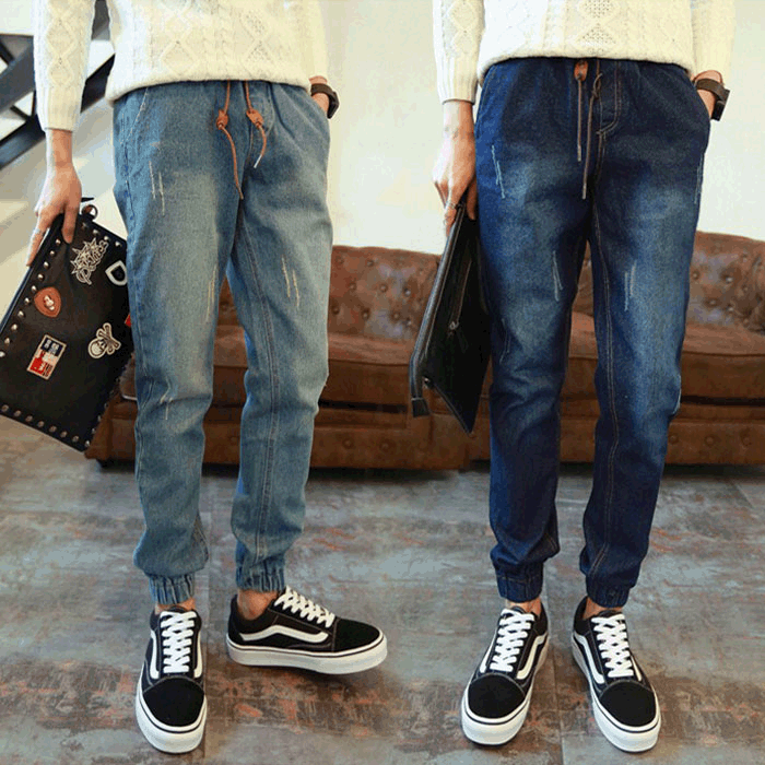 Jeans pour adolescent Sarouel en coton pour printemps - Ref 1466548 Image 1