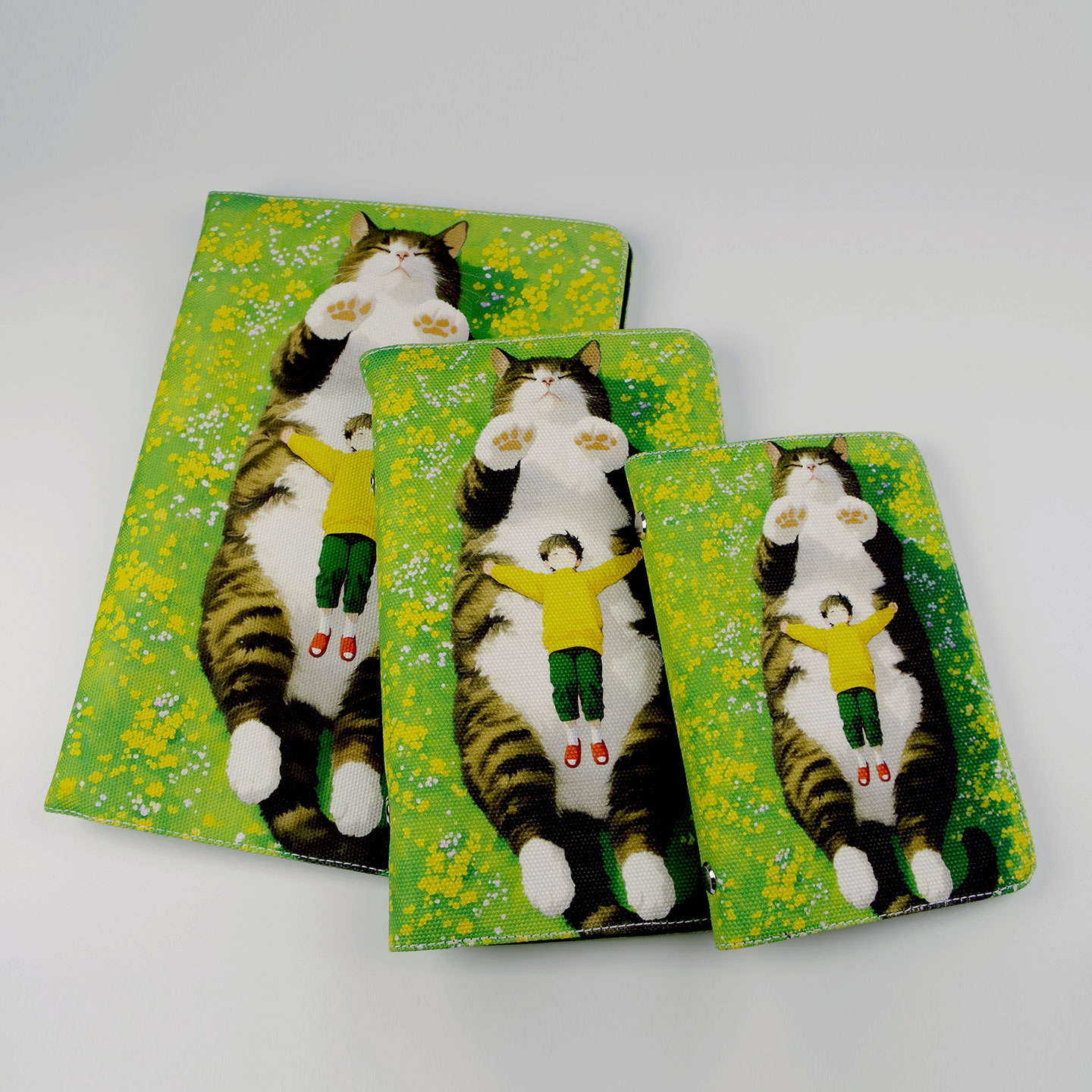 布艺活页本我和猫系列可水洗原创猫咪手账本可更换内芯多尺寸通勤