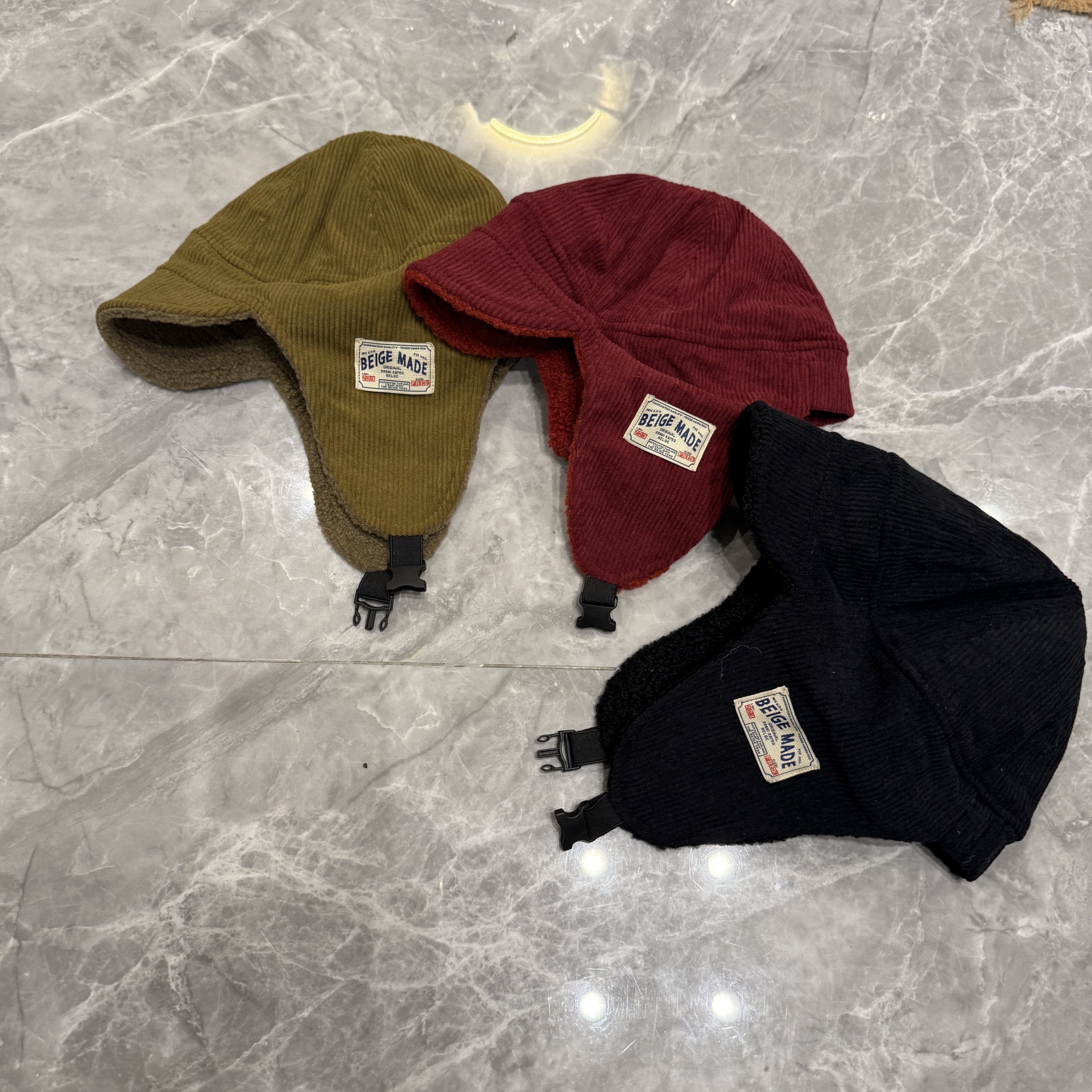 12.14韩国东大门 Apm place the hat代购灯芯绒飞行帽雷锋帽秋冬