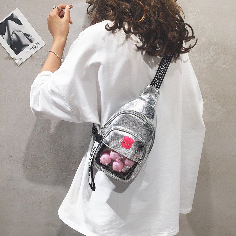 2019 Autumn and winter canvas Diagonal One shoulder Chest pack Female bag fashion solar system Versatile Explosive money lovelyin the Leather/Lady bags/Men's bag, Chest pack category - from Buy2taobao.com to provide professional Taobao agent buy service