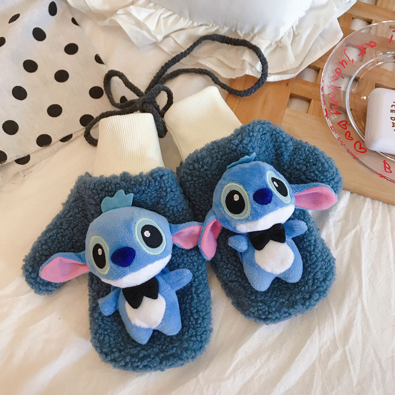 圣诞手套连指保暖加绒加厚