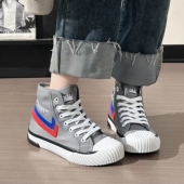 飞跃高帮帆布鞋 时尚 女2025春季 feiyue 新款 学生女鞋 百搭休闲板鞋