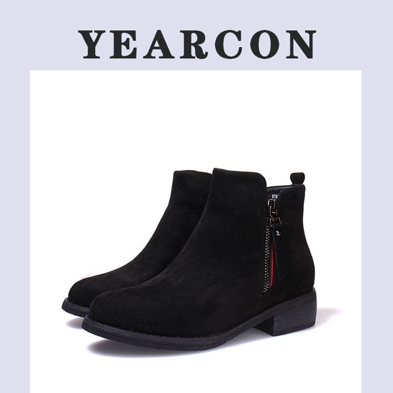 意尔康新款休闲羊京绒时装靴