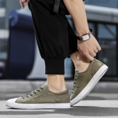 男士 百搭男鞋 低帮系带休闲鞋 2026春夏新款 韩版 布鞋 平底男板鞋