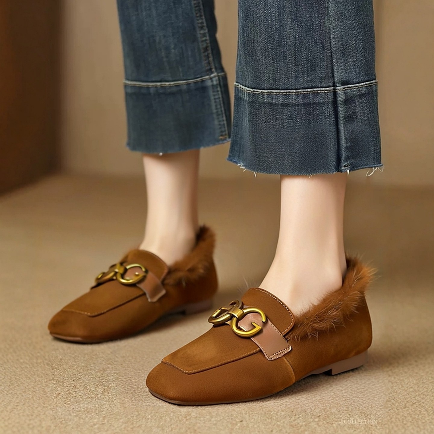 头层牛皮2025新款真皮小皮鞋女英伦风单鞋春秋百搭厚底乐福鞋黑色,女鞋,深口单鞋,淘宝优惠券,粉丝福利购,淘宝优惠卷