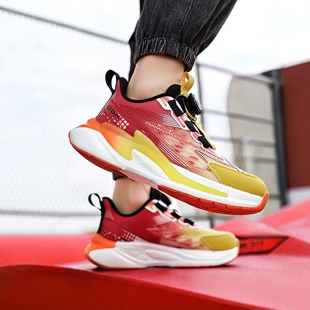 人本童鞋软底运动鞋超轻时尚轻便休闲鞋男童学生鞋跑步鞋旋转纽扣