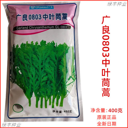 广良0803中叶茼蒿种子日本皇帝菜侧枝多叶色绿味浓春秋季茼蒿种孑