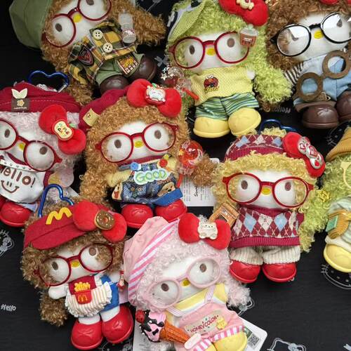 【卷发合集】卡通卷发包挂件hellokitty挂件玩偶钥匙扣kt猫背包挂