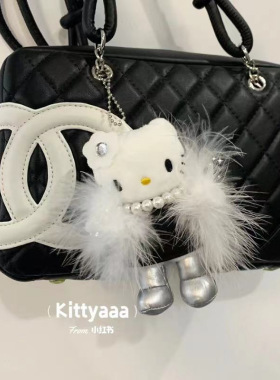 带眼镜小香风kt猫姐妹花kitty包挂件可爱hellokitty包挂饰凯蒂猫