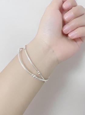 饰结韵女纯银简约手链