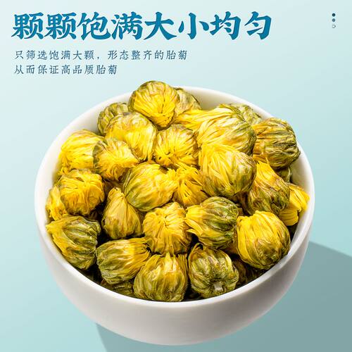 胎菊花茶杭白菊花蕾精选无硫胎菊王泡水喝的凉茶菊花茶250g