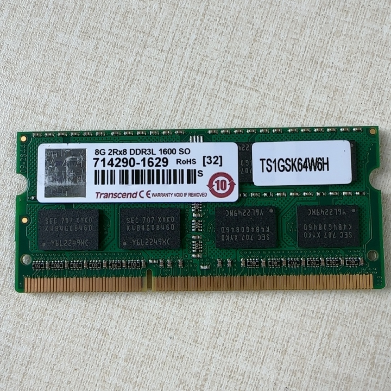 8G 1600 DDR3 笔记本内存条 台湾原产 标压 1.5V