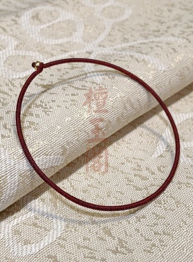 檀玉阁高光泰蜡九乘金刚结手绳编织蜡线手链男女定制粗细酒红色款