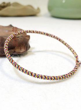 七色线九乘金刚结手绳手链纯手工