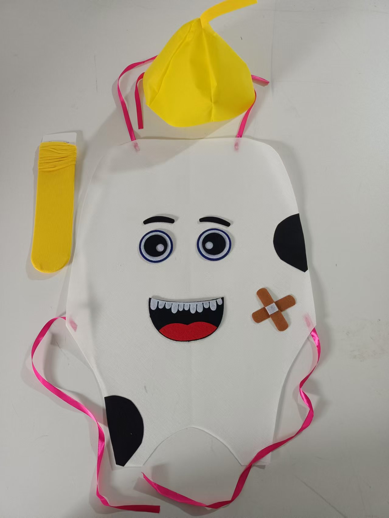 儿童牙细菌演出服装幼儿园白牙齿黑蛀牙细菌病毒病菌牙刷道具服装