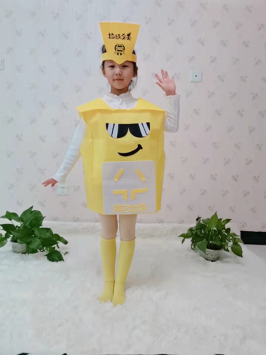 儿童环保时装走秀表演服垃圾分类宣传教育演出服话剧分类垃圾服装