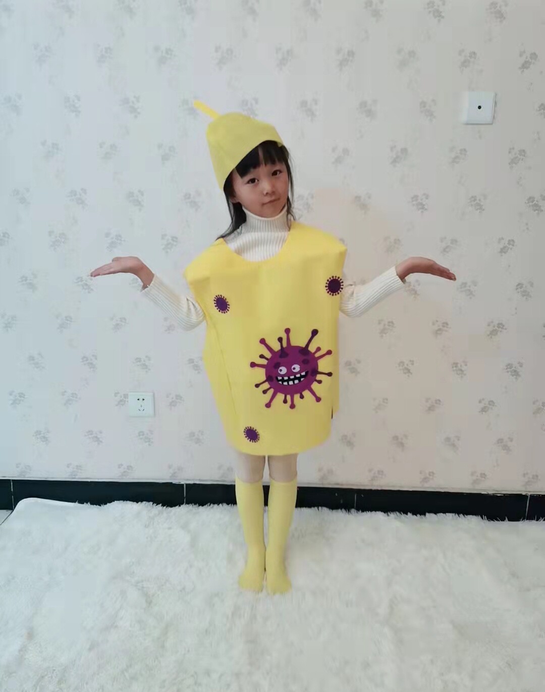 儿童牙细菌大战演出服幼儿园情景剧病毒表演服装牙齿蚜虫牙刷道具