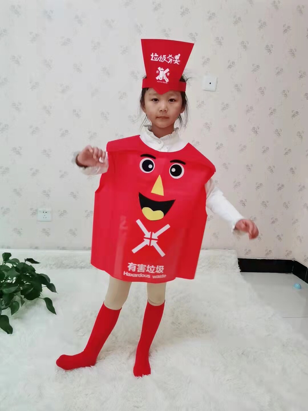 儿童环保时装走秀表演服垃圾分类宣传教育演出服话剧分类垃圾服装