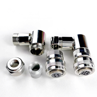 七芯比例阀4P7P伺服阀插头4芯弯头连接器