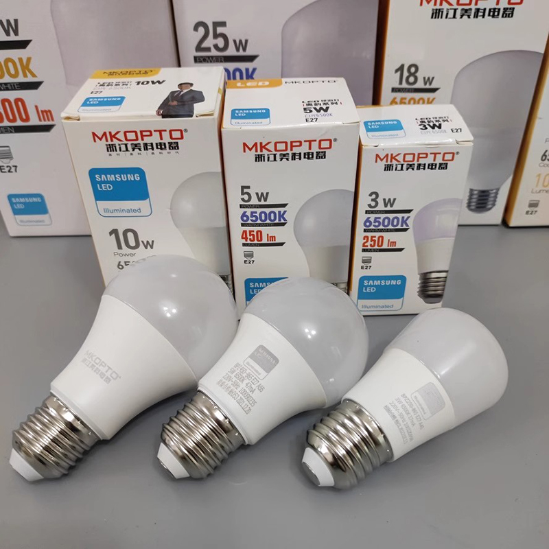 浙江美科LED球泡3w5w10wE14小螺口E27大螺口超亮节能灯泡白光黄光
