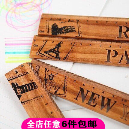 zakka杂货 复古木质镂空木尺子 世界风情  直尺学生文具用品 15cm|ruв категории электронный словарь/электрический бумажных книг/канцелярские принадлежности, чертеж измерения товаров, все виды правителя/треугольник - от Buy2taobao.com для оказания профессиональной услуги покупки агента Taobao