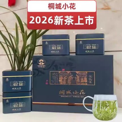 安徽桐城小花2026新茶上市茶叶500g明前贡品高山炒青绿茶礼盒罐装