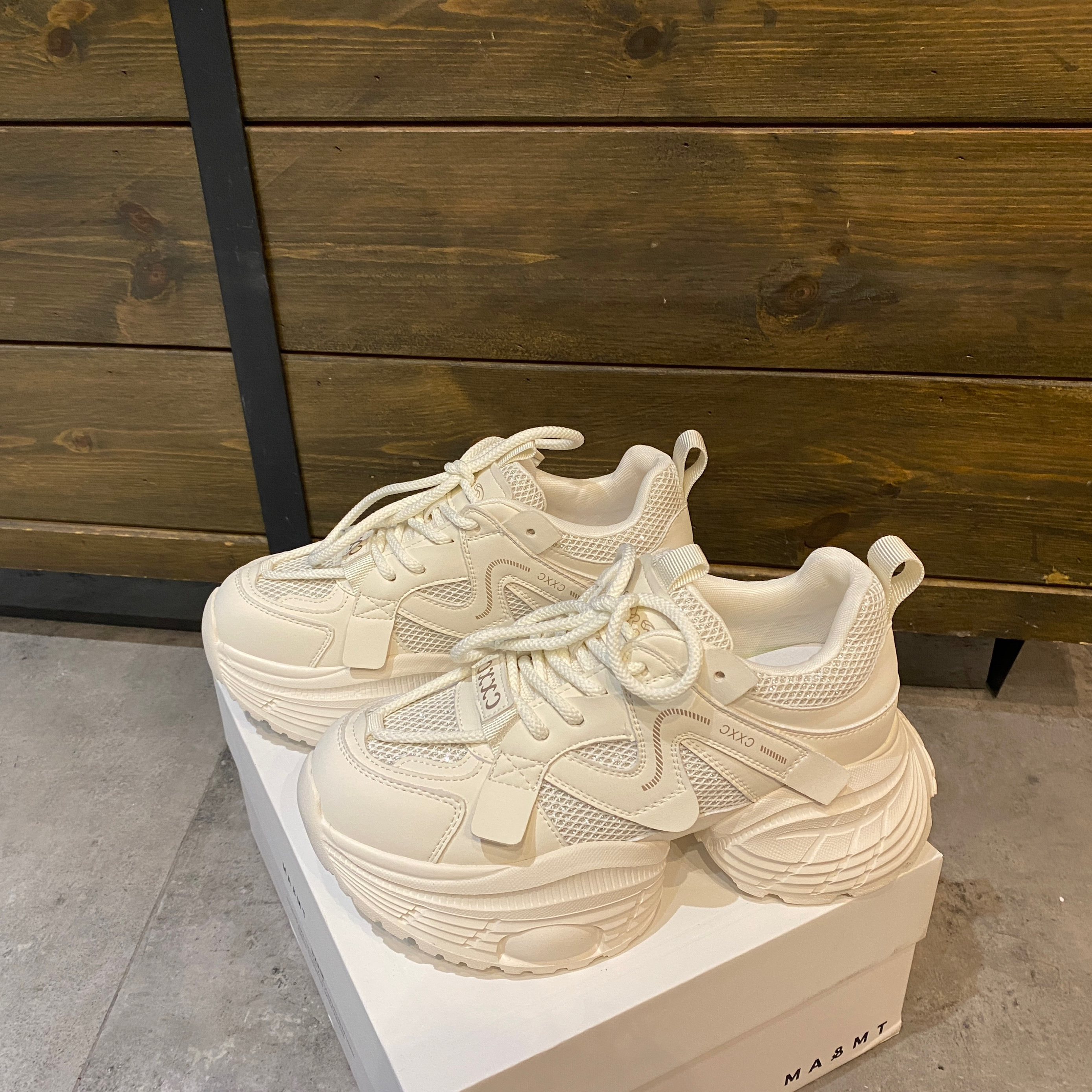 增高厚底老爹鞋女2025春季新款小个子显高运动鞋透气显脚小休闲鞋