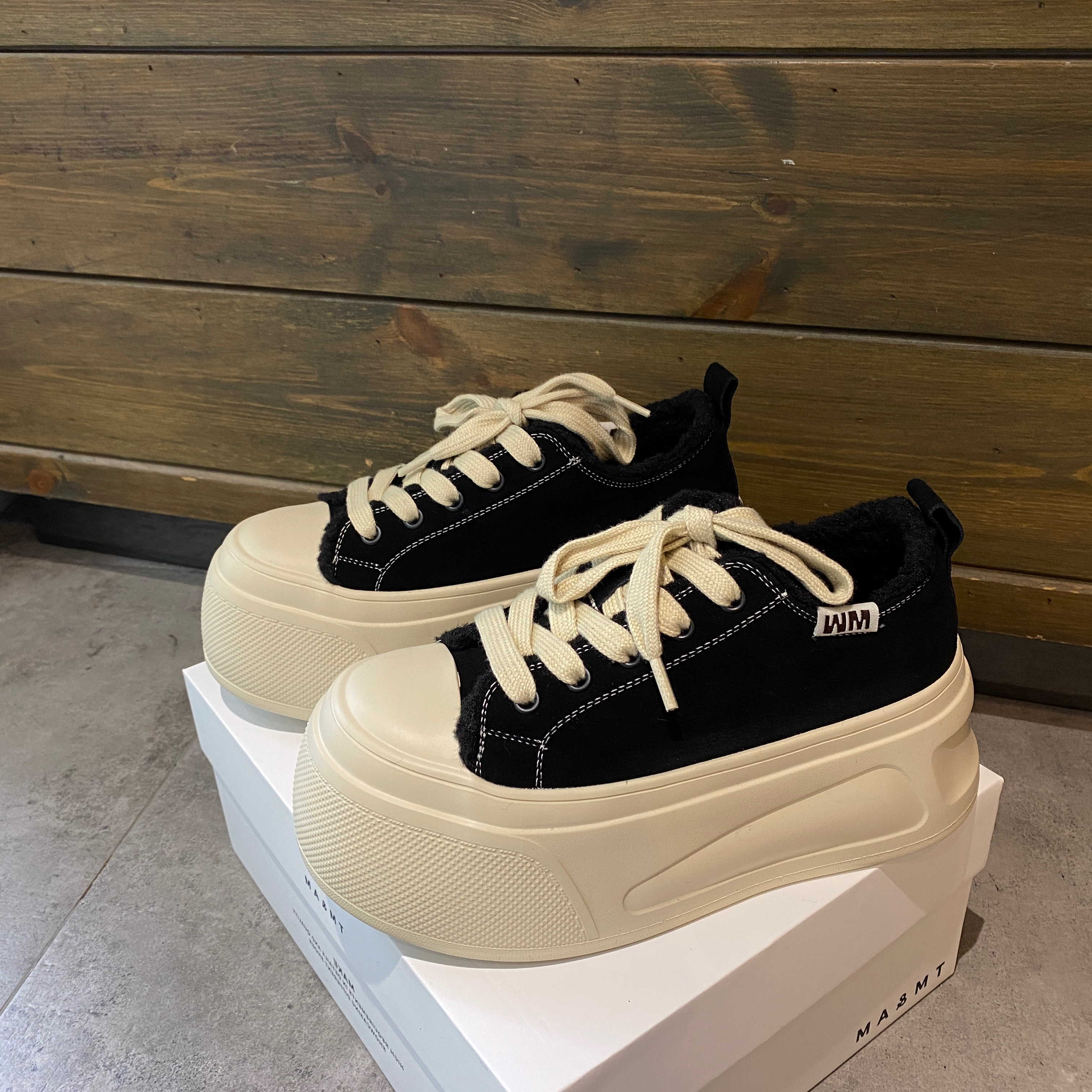 真皮厚底增高加绒面包鞋板鞋女2025冬季新款轻便舒适松糕鞋棉鞋潮