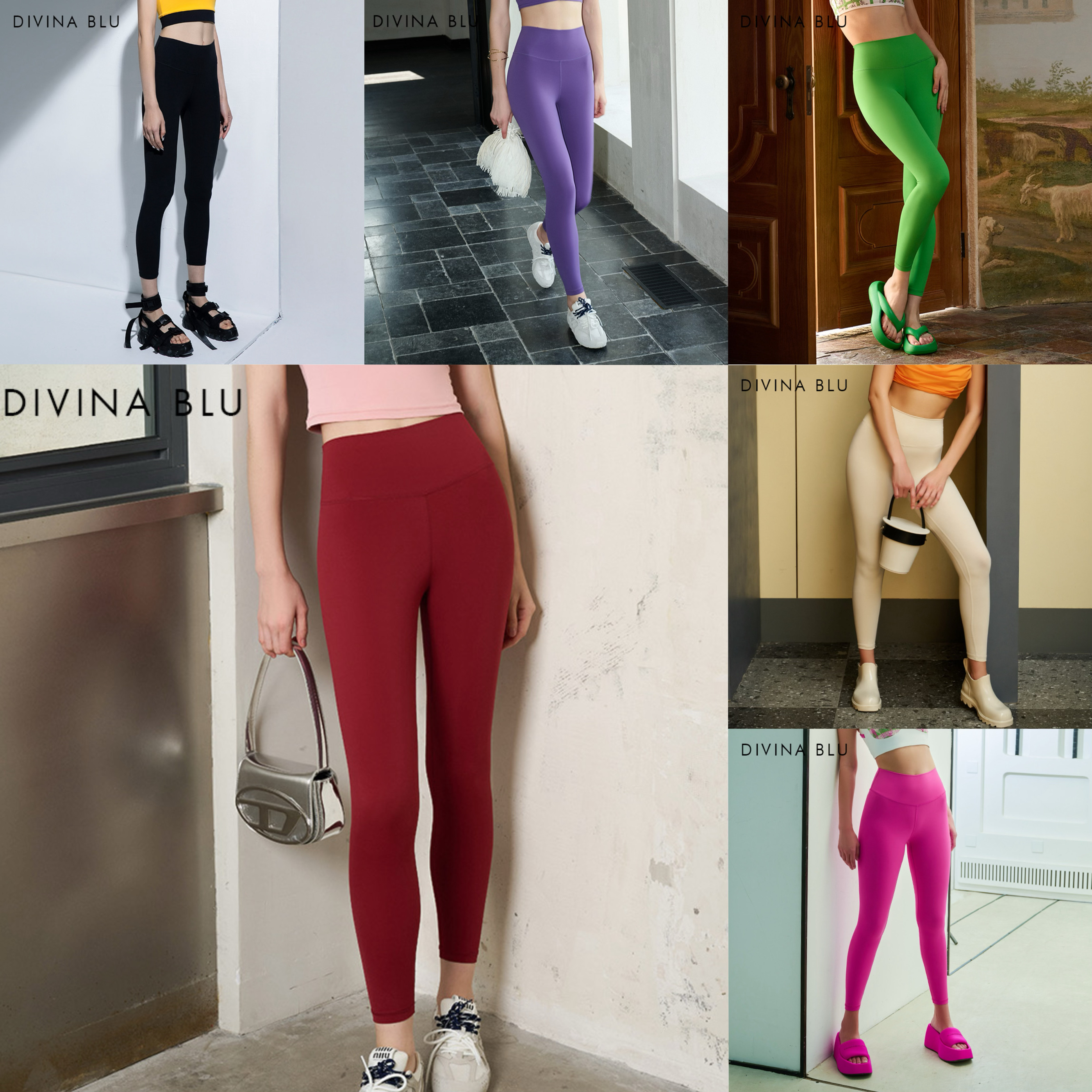 无痕提臀紧身修身裤DIVINABLU